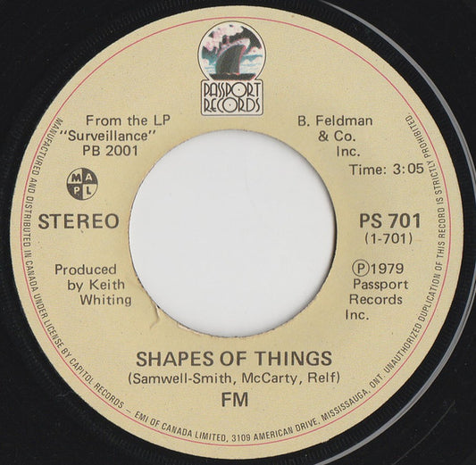 FM (3) : Shapes Of Things (7")