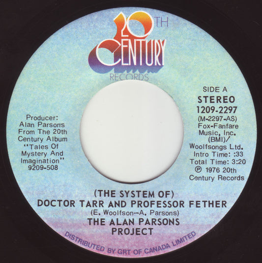 The Alan Parsons Project : (The System Of) Doctor Tarr And Professor Fether / A Dream Within A Dream (7", Single)