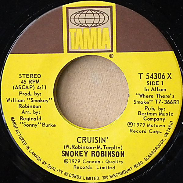 Smokey Robinson : Cruisin' / Ever Had A Dream (7", Single)