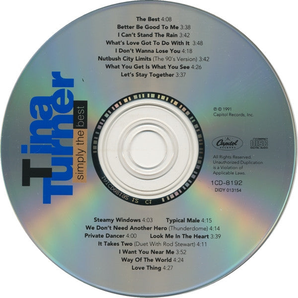 Tina Turner : Simply The Best (CD, Comp, Club)