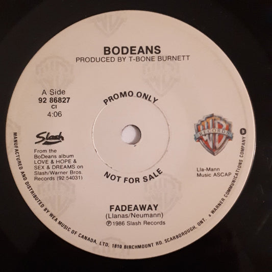 BoDeans : Fadeaway (7", Promo)