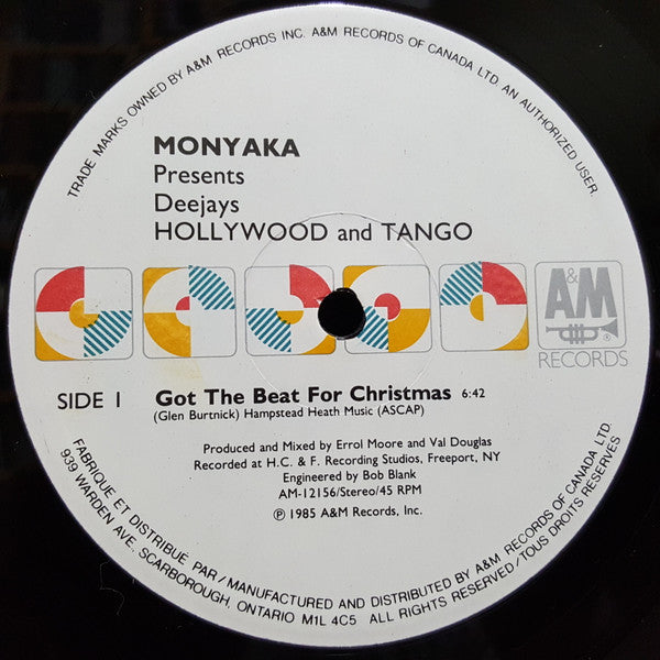 Monyaka Presents Deejays DJ Hollywood And DJ Tango (2) : Got The Beat For Christmas (12")