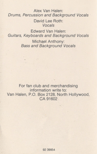 Van Halen : 1984 (Cass, Album)