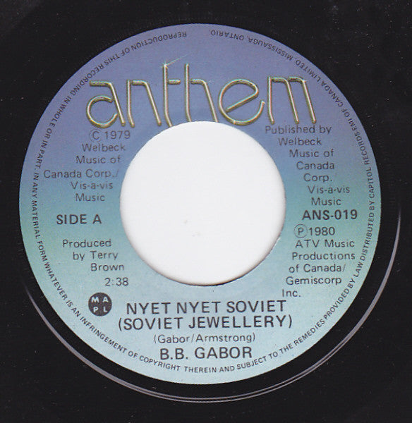B.B. Gabor* : Nyet Nyet Soviet (7", Single)