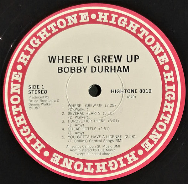 Bobby Durham (2) : Where I Grew Up (LP, Album)
