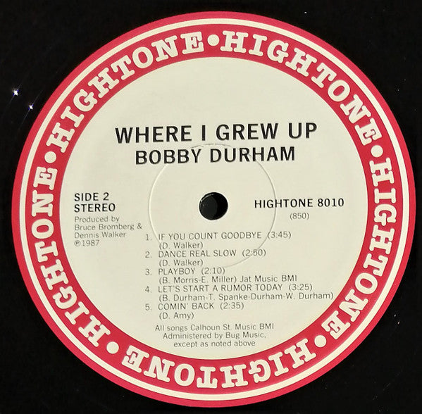 Bobby Durham (2) : Where I Grew Up (LP, Album)