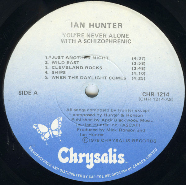 Ian Hunter : You're Never Alone With A Schizophrenic (LP, Album)