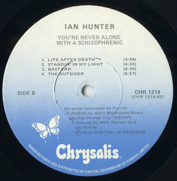 Ian Hunter : You're Never Alone With A Schizophrenic (LP, Album)