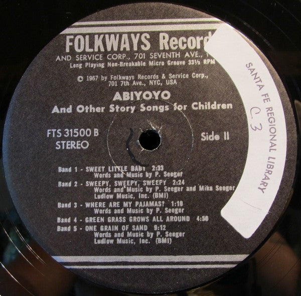 Pete Seeger : Abiyoyo And Other Story Songs For Children (LP, Album, RE)