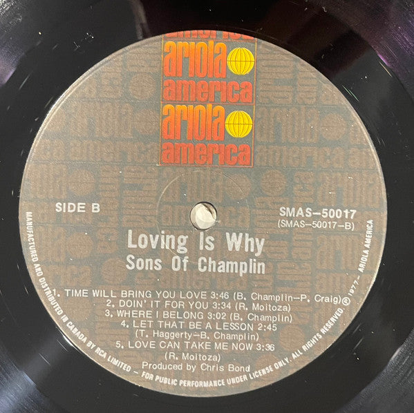 The Sons Of Champlin : Loving Is Why (LP, Album)