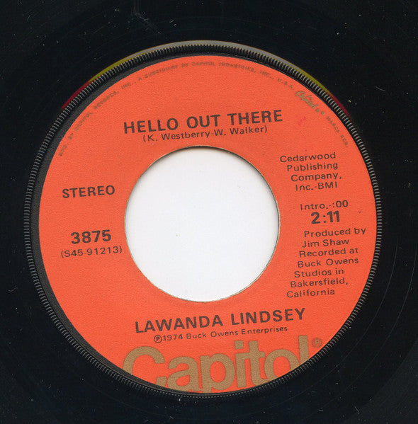 Lawanda Lindsey : Hello Out There / Top Of The Morning To You (7", Single, Win)