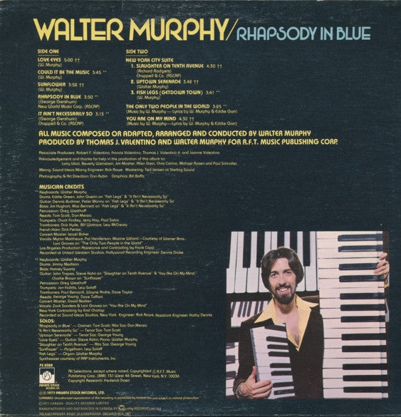 Walter Murphy : Rhapsody In Blue (LP, Album)