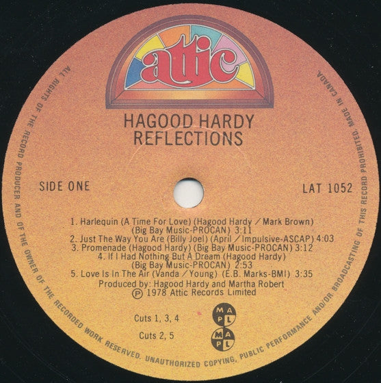 Hagood Hardy : Reflections (LP, Album)