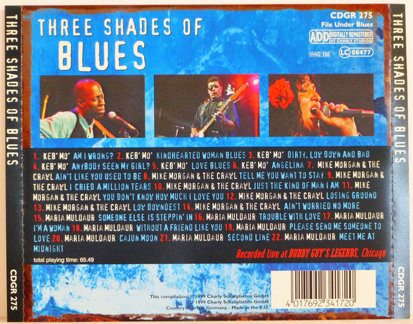 Keb' Mo', Mike Morgan & The Crawl, Maria Muldaur : Three Shades Of Blues (CD, Album)