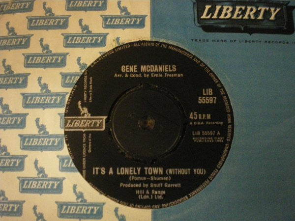 Gene McDaniels* : It's A Lonely Town (Without You) / False Friends (7", Single)