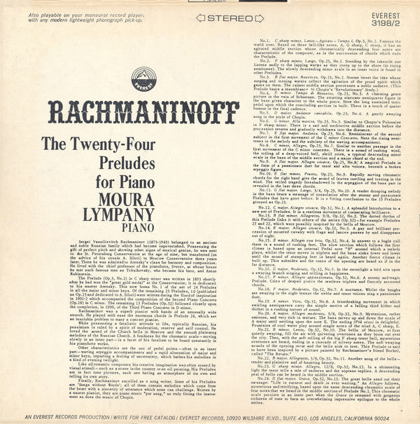 Rachmaninoff* : Moura Lympany* : The Twenty-Four Preludes For Piano (2xLP + Box)