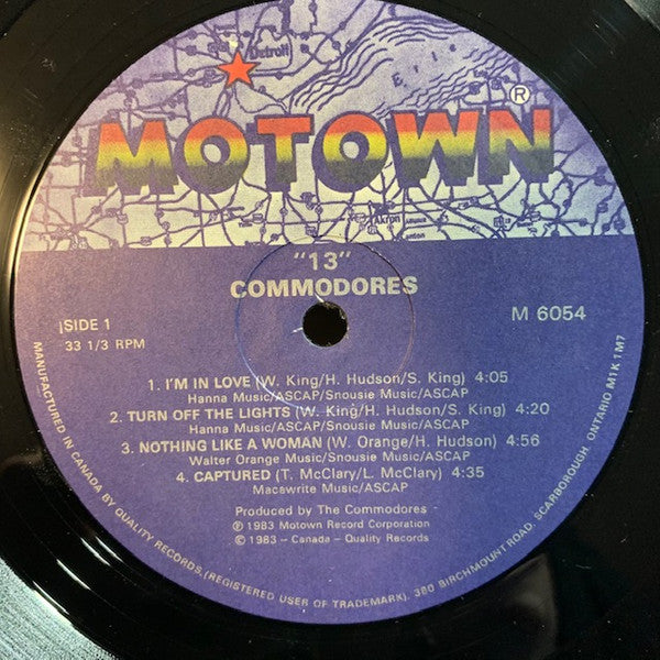 Commodores : 13 (LP, Album, Gat)