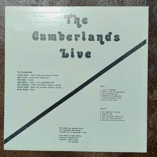 The Cumberlands : The Cumberlands Live (LP, Album)