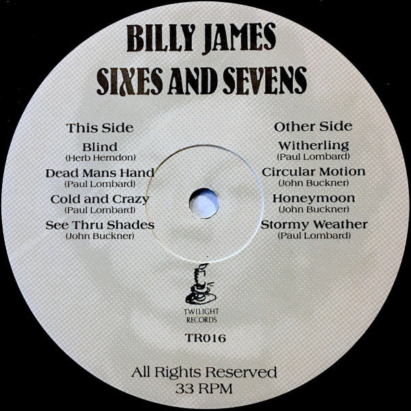 Billy James (6) : Sixes And Sevens (LP, Album)