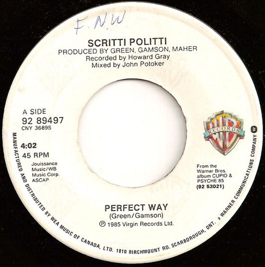 Scritti Politti : Perfect Way (7", Single)