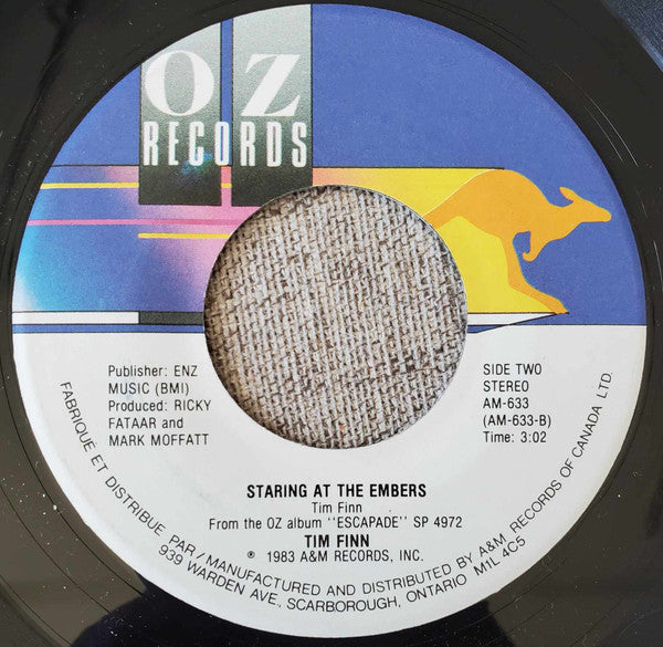 Tim Finn : Fraction Too Much Friction (7", Single)