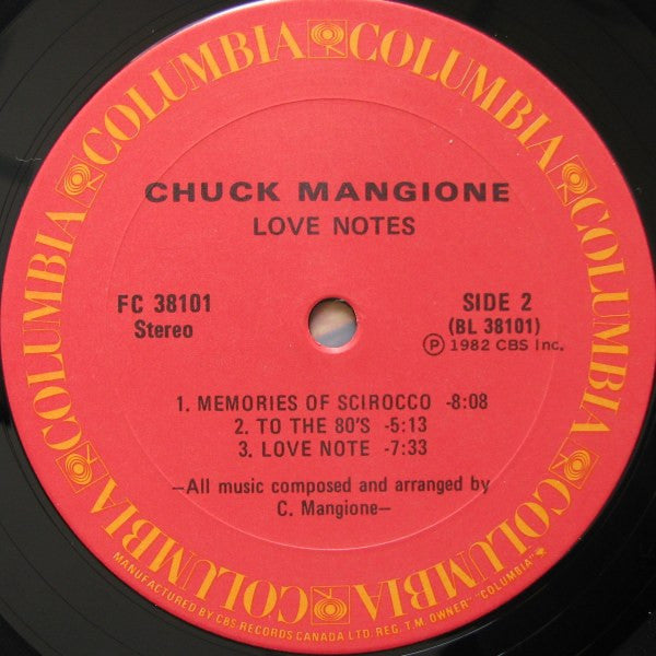 Chuck Mangione : Love Notes (LP, Album)