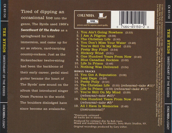 The Byrds : Sweetheart Of The Rodeo (CD, Album, RE, RM)