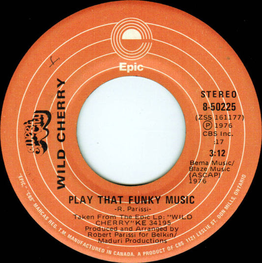 Wild Cherry : Play That Funky Music (7", Single)