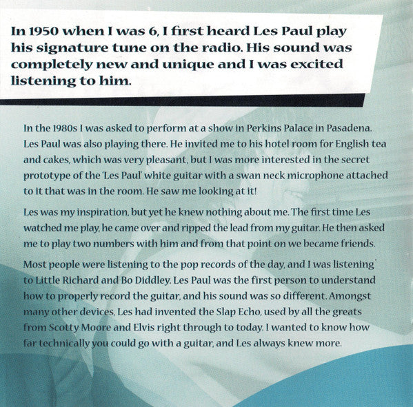 Jeff Beck : Rock 'n' Roll Party (Honoring Les Paul) (CD, Album)