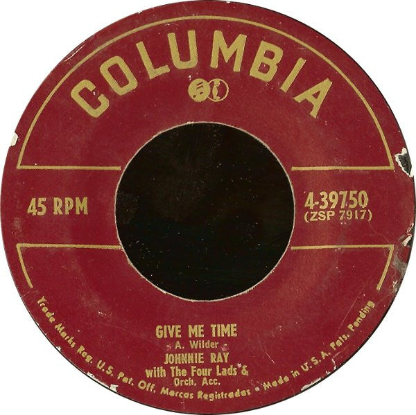 Johnnie Ray : Walkin' My Baby Back Home / Give Me Time (7", Single, Styrene)