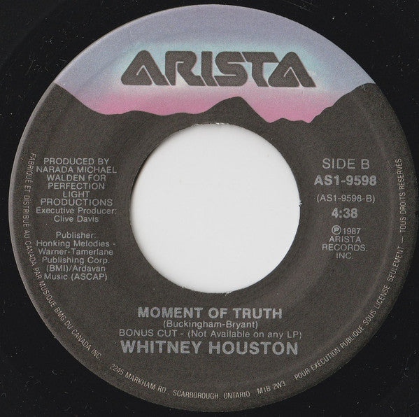 Whitney Houston : I Wanna Dance With Somebody (Who Loves Me) (7", Single)