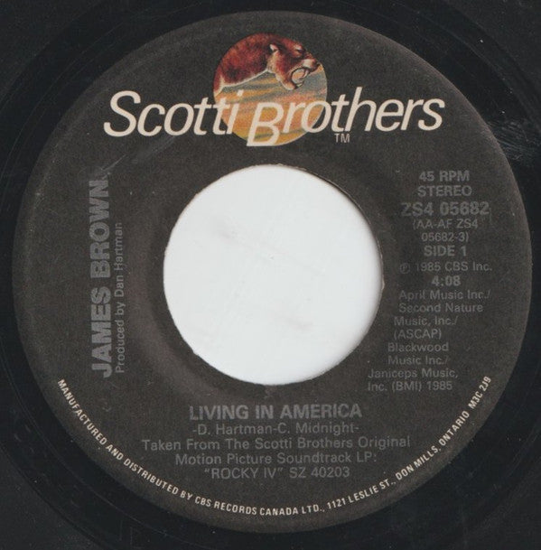 James Brown / Vince DiCola : Living In America (7", Single)