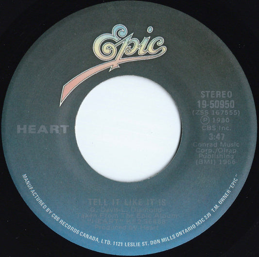 Heart : Tell It Like It Is (7", Single)