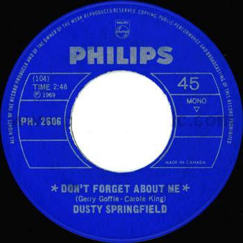 Dusty Springfield : Don't Forget About Me (7", Single, Mono)