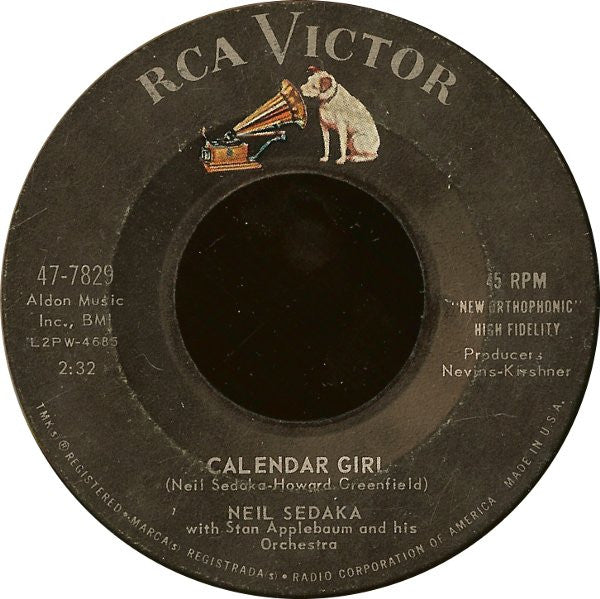 Neil Sedaka With Stan Applebaum And His Orchestra : Calendar Girl / The Same Old Fool (7", Single, Roc)