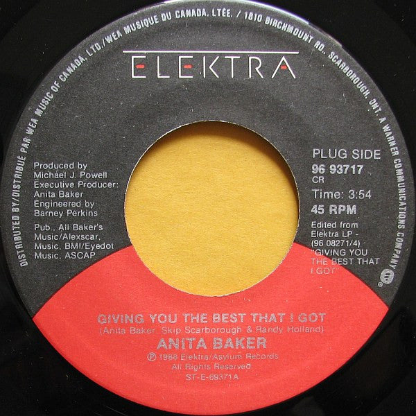 Anita Baker : Giving You The Best That I Got (7", Single)