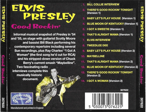 Elvis Presley : Good Rockin' (Live In '55) (CD, Comp)