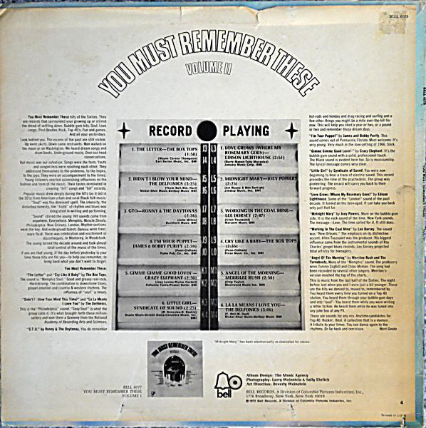 Various : You Must Remember These Volume II (LP, Comp)