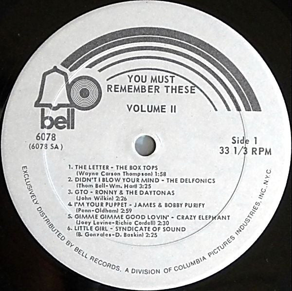 Various : You Must Remember These Volume II (LP, Comp)