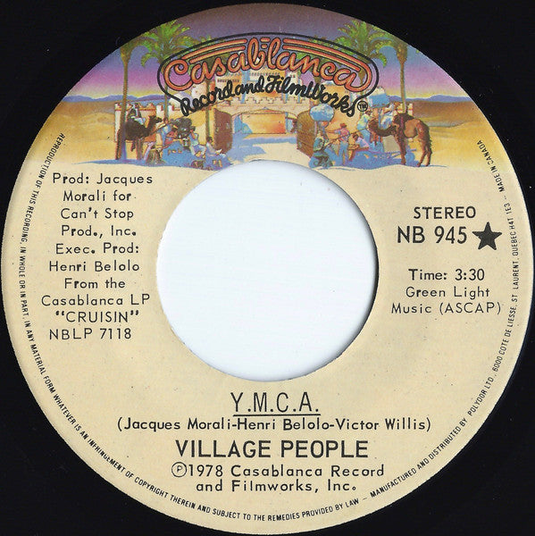Village People : Y.M.C.A. (7", Single)