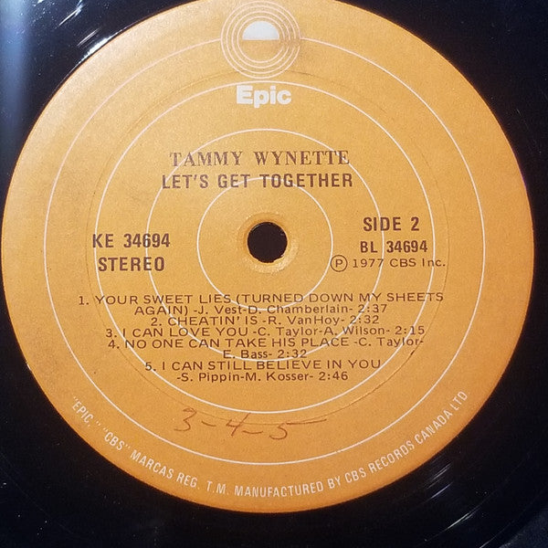 Tammy Wynette : Let's Get Together (LP, Album)