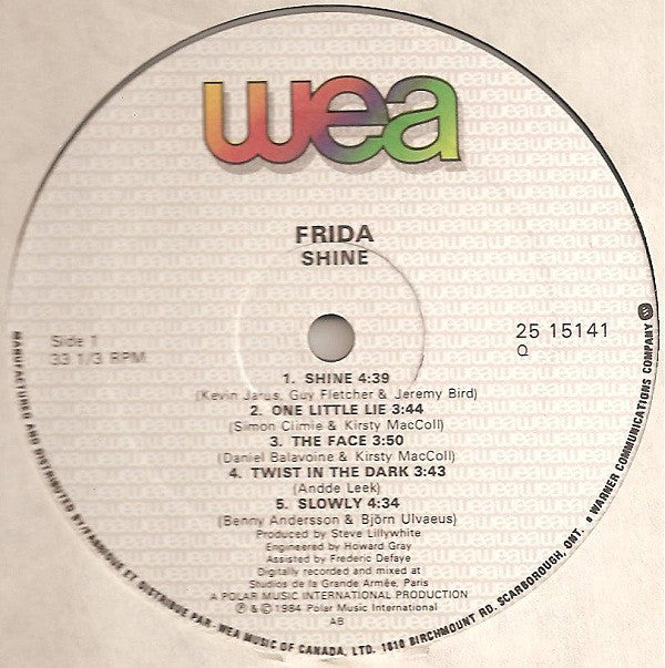Frida : Shine (LP, Album)