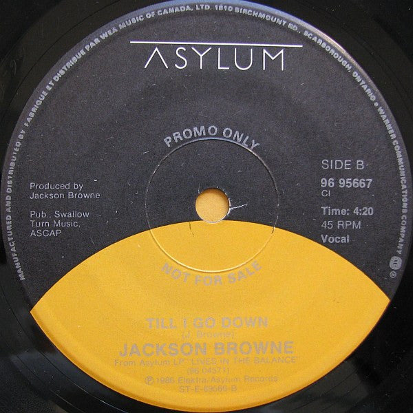 Jackson Browne : For America (7", Single, Promo)