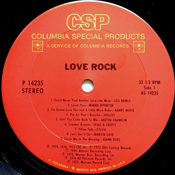 Various : Love Rock (LP, Comp)
