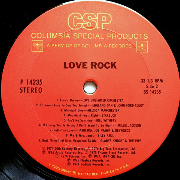 Various : Love Rock (LP, Comp)