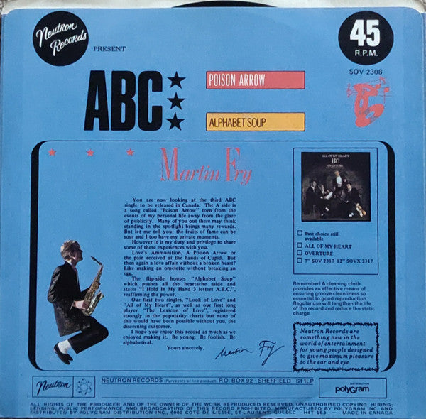ABC : Poison Arrow (7", Single)