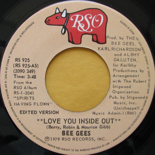 Bee Gees : Love You Inside Out (7", Single)