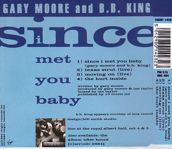 Gary Moore And B.B. King : Since I Met You Baby (CD, Single)