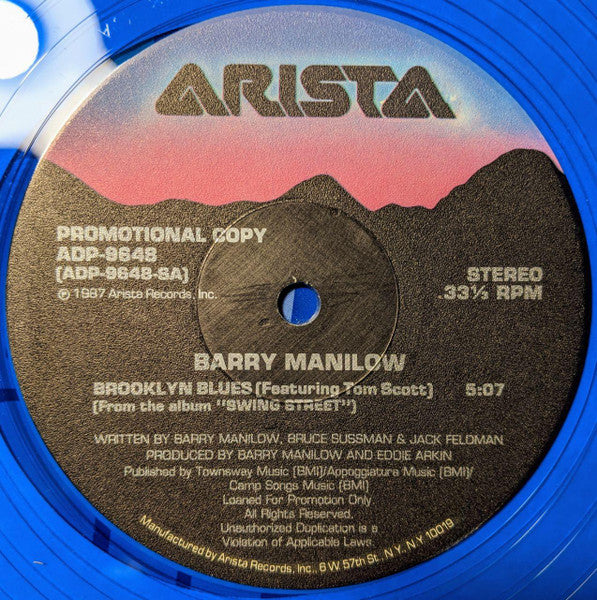 Barry Manilow Featuring Tom Scott : Brooklyn Blues (12", Single, Promo, Cle)