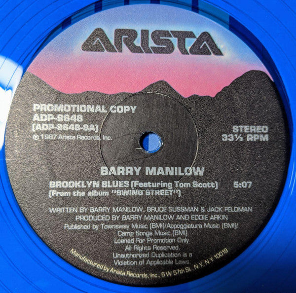 Barry Manilow Featuring Tom Scott : Brooklyn Blues (12", Single, Promo, Cle)